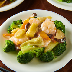 エビブロッコリー塩炒め