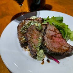 黒毛和牛の炭火焼き　あおさわさびバター