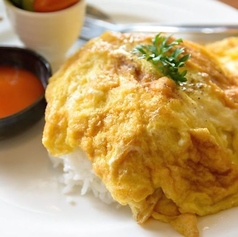 カイチアオ ムーサップ ひき肉オムレツ(ジャスミンライス付）