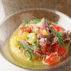 ホタルイカと柑橘のマリネ