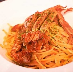 渡り蟹のトマトクリームパスタ