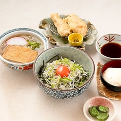 卵かけご飯と黒豆にゅうめん