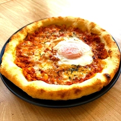 竹の子ミートソースのビスマルク風ピッツァ