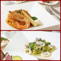自家製のパンやパスタ