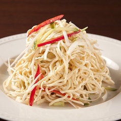 押し豆腐の香味和え