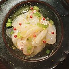 真鯛と小蕪昆布〆と柚子のカルパッチョ