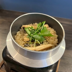 煮穴子とミツバの釜飯
