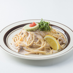 たらこの豆乳クリームパスタ~大葉発酵バターのせ~