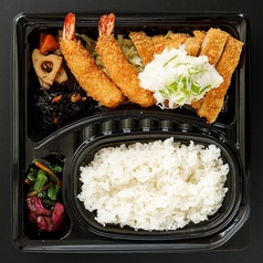 いいとこどりのカツエビ弁当。おろしカツでさっぱり