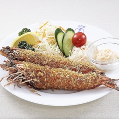 洋食やの有頭海老フライ
