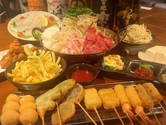 串かつと鉄板鍋あかつきのコース写真