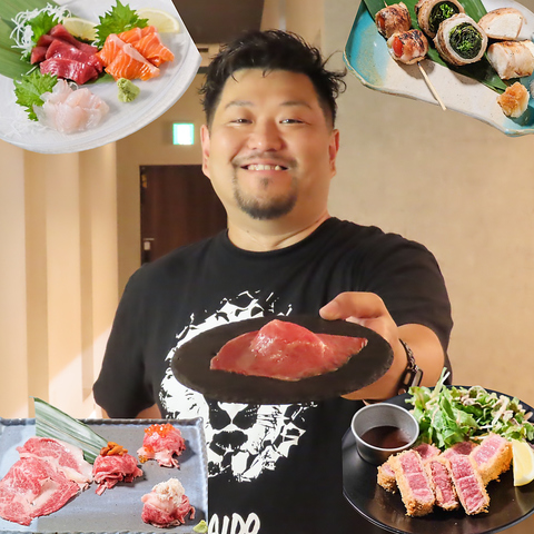 今日はなにを炙り～の？和牛炙り肉寿司とジャンボ焼き鳥が楽しめる居酒屋！