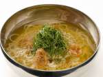 牛角の梅しそ冷麺も、コシが強い太麺が〆の定番メニューにもってこい！お肉のあとはさっぱり♪