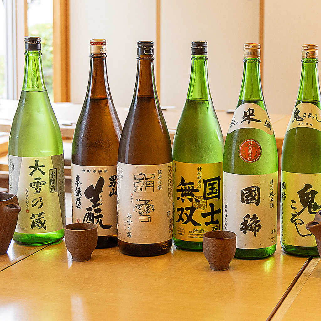 日本酒・焼酎等和酒のメニューも充実。プレミアム焼酎　魔王・村尾・も入荷！話題の獺祭も入荷中♪