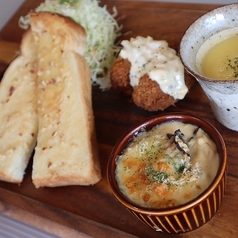 牡蠣グラタンと牡蠣フライセット