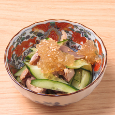 砂肝ときゅうりの柚子ジュレ仕立て