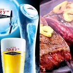 贅沢なひととき。カルビやホルモン、1ポンドステーキや氷点下生ビール付き食べ飲み放題プラン♪