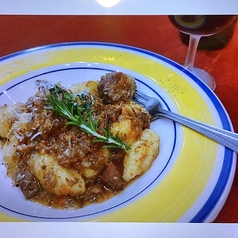 脊振ジビエ　猪肉のトスカーナ風　ニョッキ添え