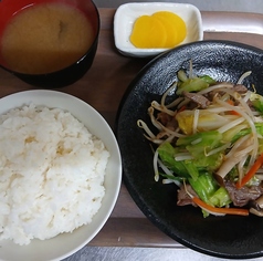 ラム肉野菜炒め定食