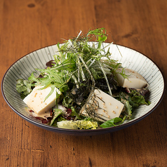 胡麻香る水菜と豆腐のサラダ