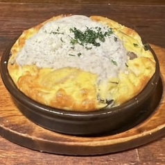 キノコクリームソースオムレツ風