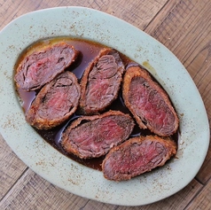 牛ハラミのレアカツ　赤ワインソース