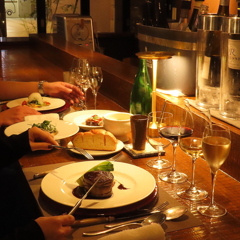 熊本の厳選食材を使ったフレンチ♪バータイムも充実し食事後の一杯にも最適です！