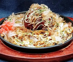 大玉タコ焼きと焼きそばセット