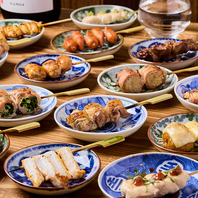 シャキッと香ばし！野菜を豚でくるりと包んだ絶品串！