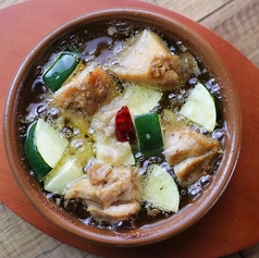 チキンとズッキーニのアヒージョ