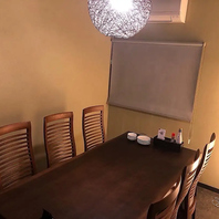 少人数でも楽しめる、プライベート空間