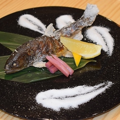 名物 右手のあまご塩焼き