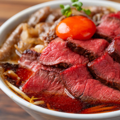 肉盛りステーキラーメン