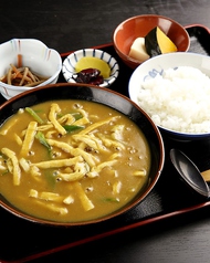 Cセット　カレーうどんとご飯セット