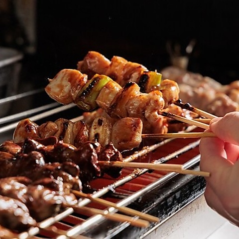 名物みんちを始め、充実の焼き鳥ラインナップ！飲み放題付き宴会コースもご用意★