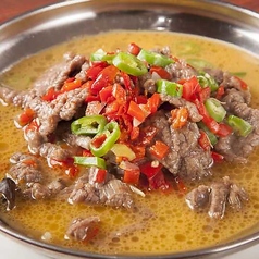 牛しゃぶの黄金酸辣スープ青山椒仕立