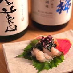 甘エビの大葉ジェノベーゼ和え