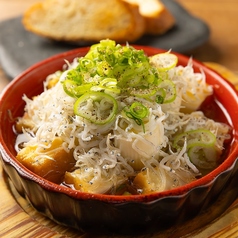 しらすとネギと厚揚げの和風アヒージョ バケット付き