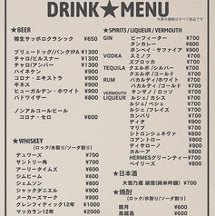 アルコールメニュー１