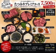 焼肉ホルモン たつみやのコース写真