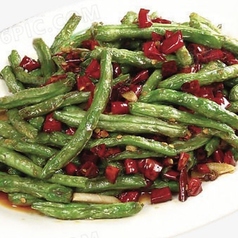 インゲン豆の四川炒め