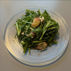 たこと春菊のサラダ