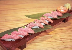 沖縄県産黒毛和牛・石垣牛 肉寿司三種盛り