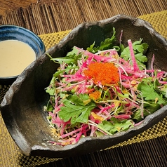 彩り自家製アンチョビドレサラダ 