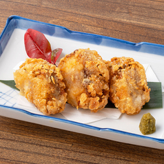 ふぐ唐揚げ　柚子胡椒添え