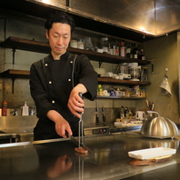 黒毛和牛の鉄板焼きと、旬を感じるイタリアン