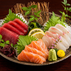 刺身三点盛り合わせ