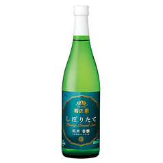 上撰　しぼりたて純米酒 四合瓶