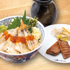 炙りのどぐろ丼と牛たん焼定食　～出汁茶漬けでも～