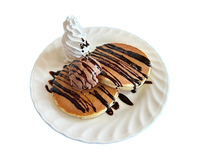 【女子会に人気☆】たっぷりチョコソースのパンケーキ♪